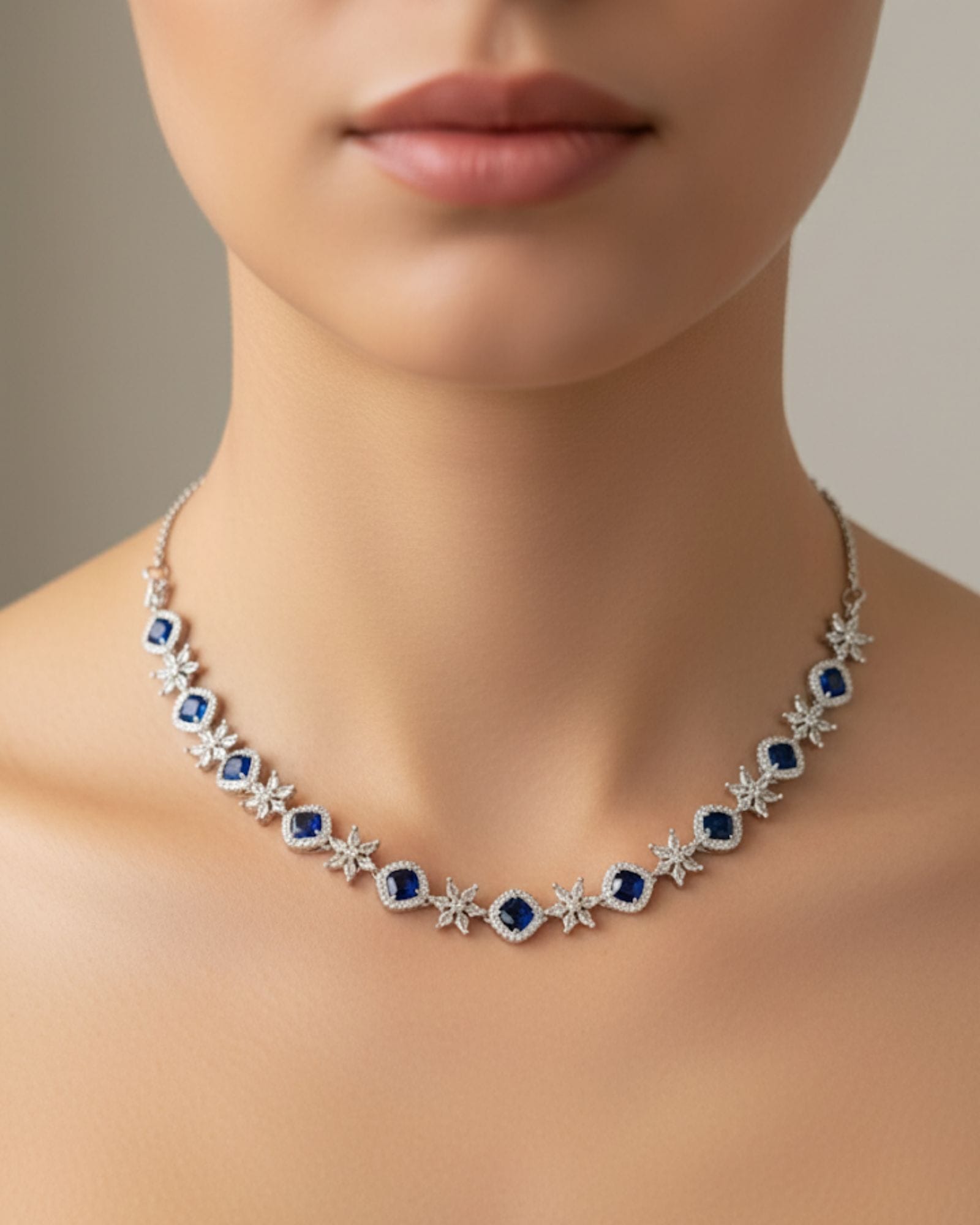 Starlit Sapphire Constellation Necklace - Image 3