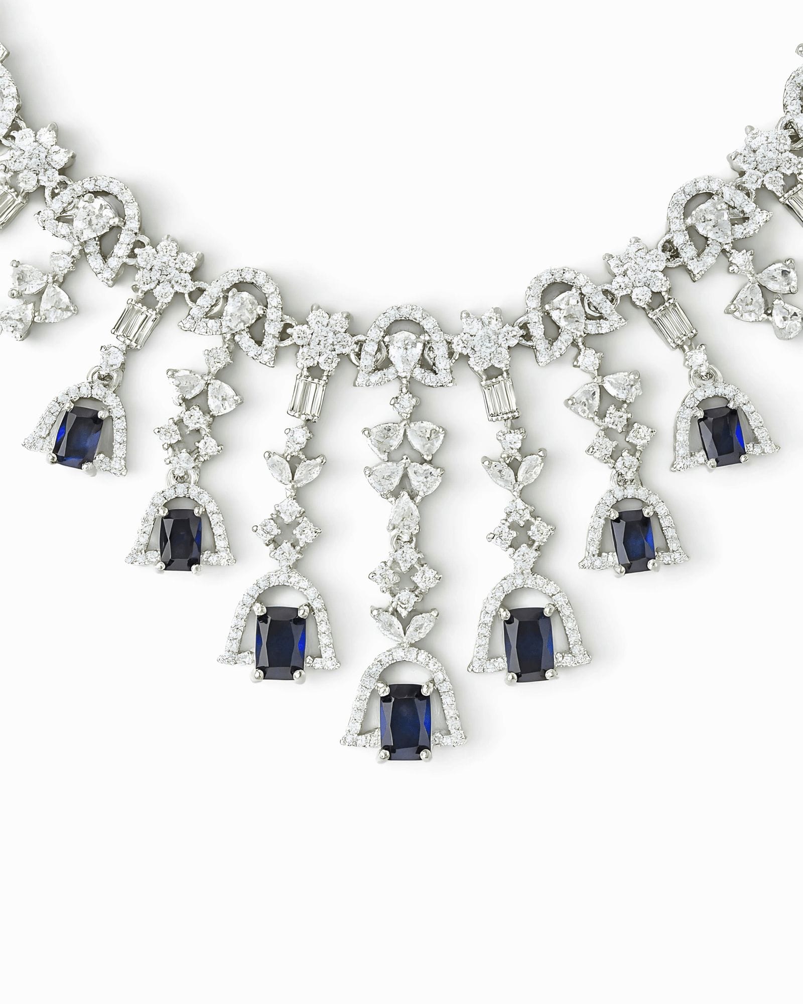 Royal Cascade Sapphire Necklace - Image 5