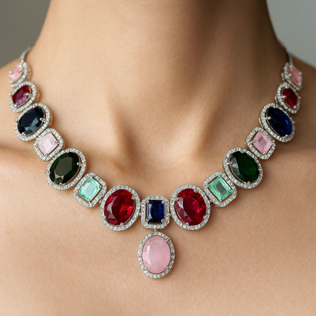 Radiant Multicolor Elegance Necklace - Image 2
