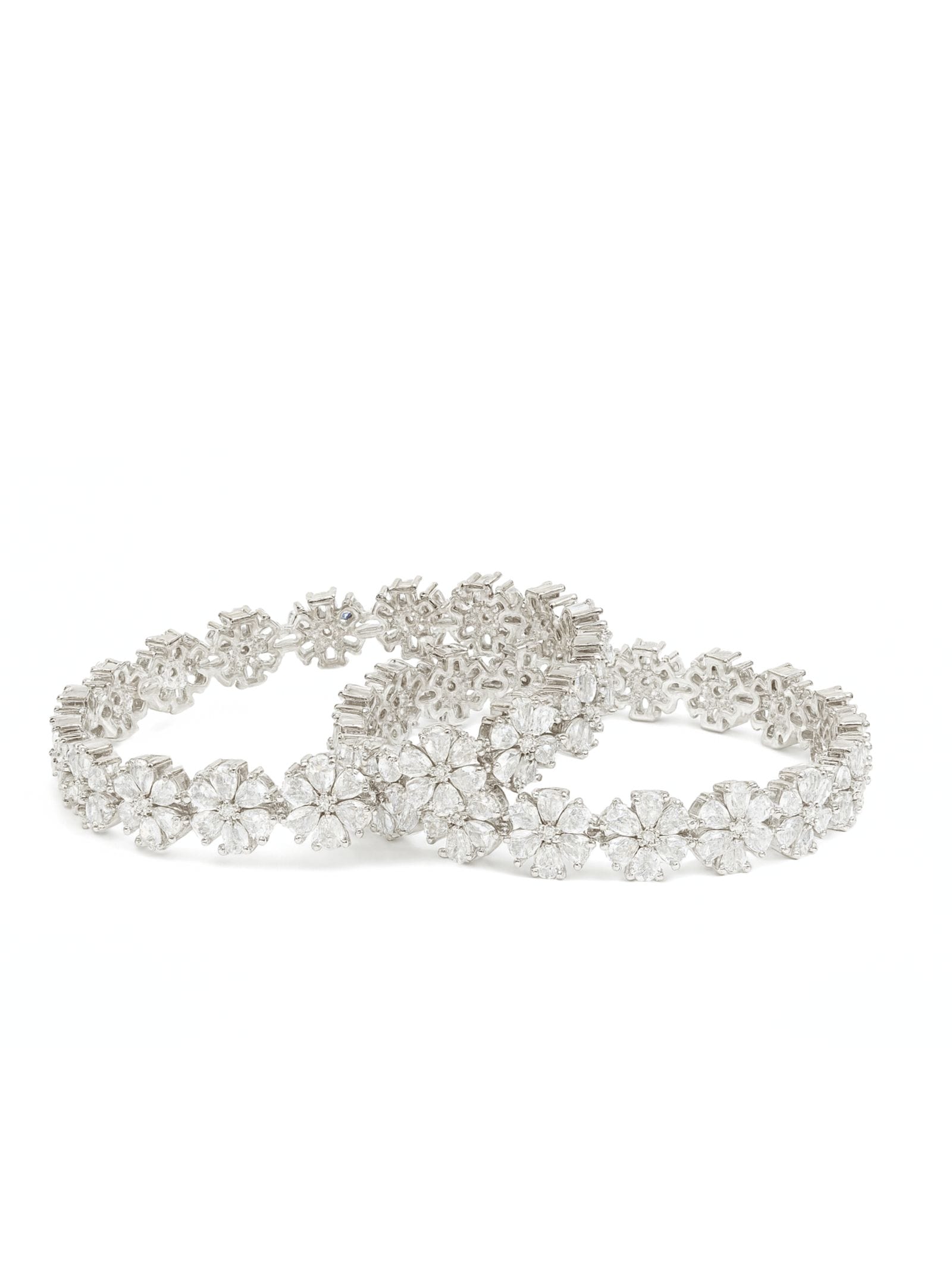 Floral Diamond Bangles