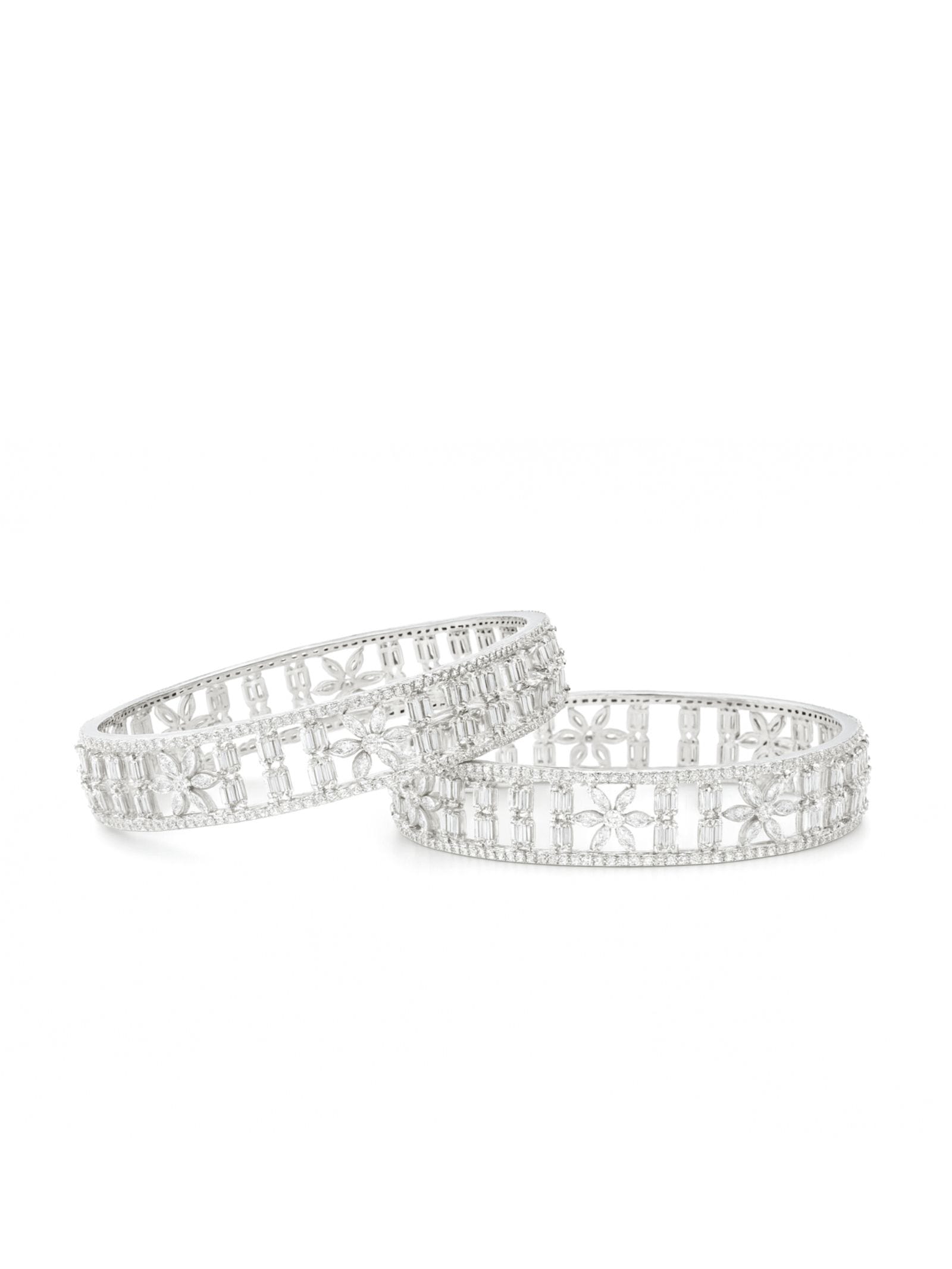 Regal Diamond Baguette Bangles