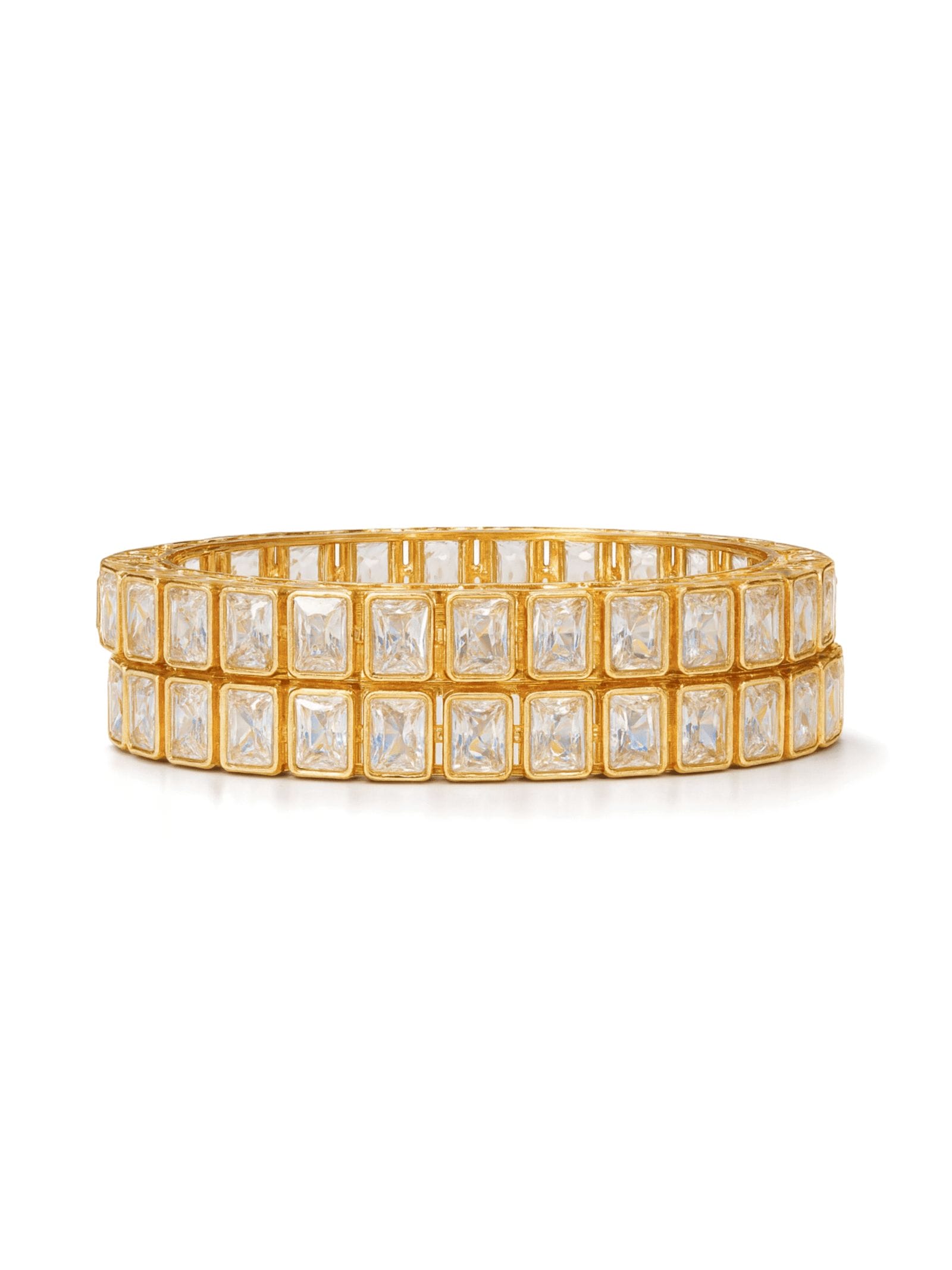 Golden Radiance Square-Cut Bangles