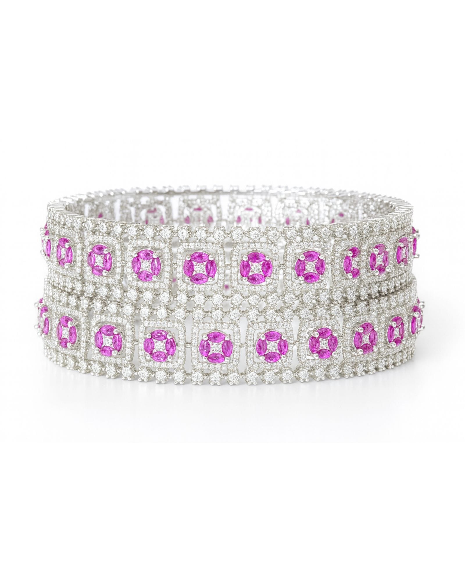 Rosette Ruby Bloom Bangles