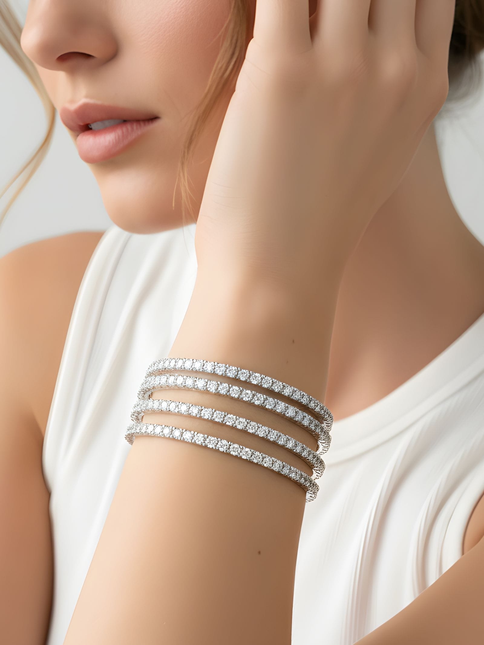 Classic Diamond Line Bangles - Image 2