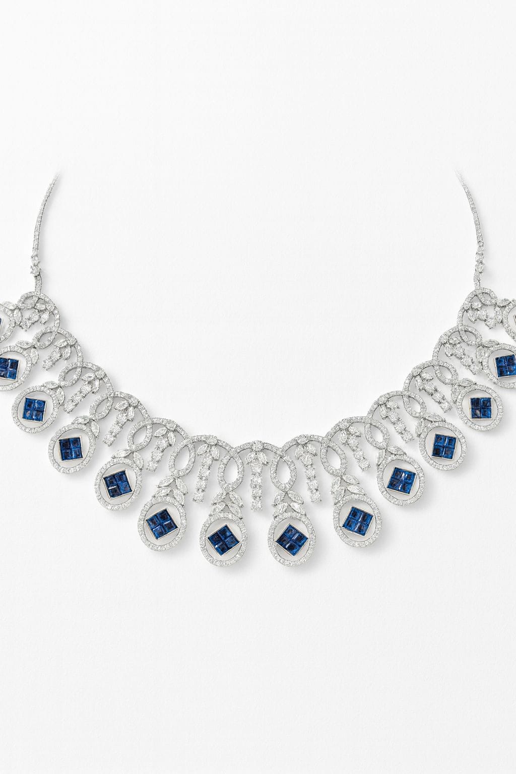 Sapphire Mosaic Elegance Necklace