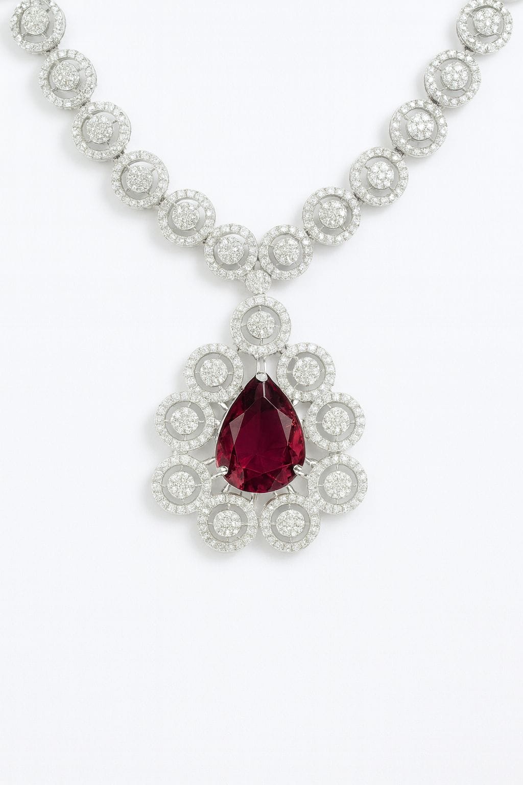 Ruby Royale Teardrop Necklace