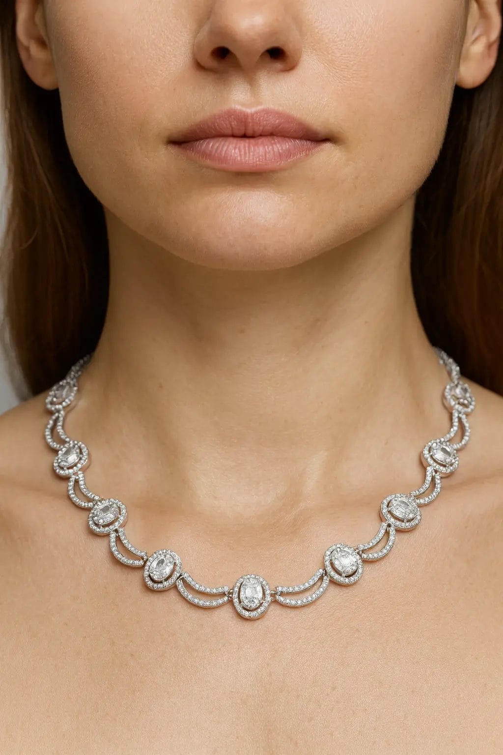 Eterna Oval Diamond Necklace - Image 2