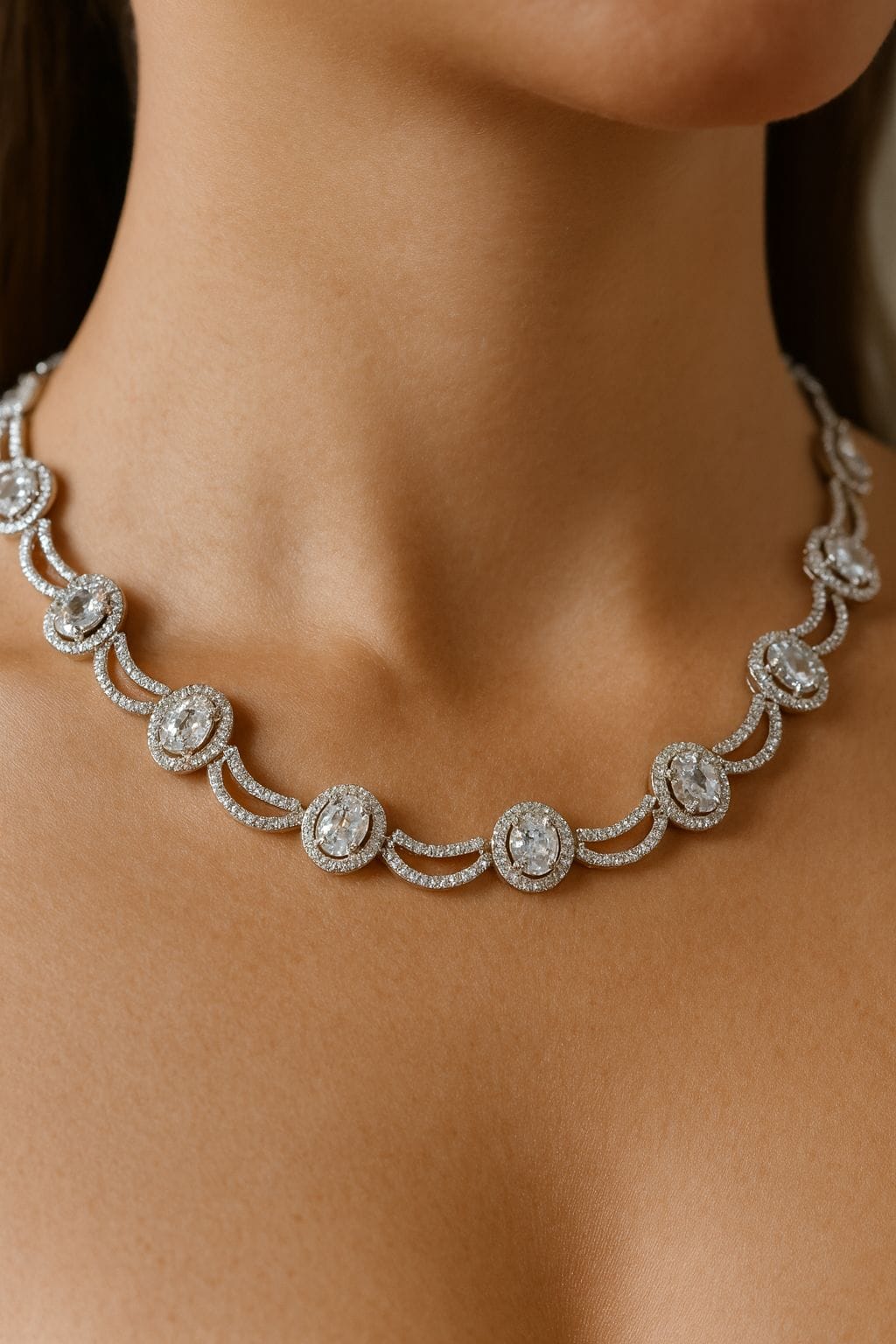 Eterna Oval Diamond Necklace - Image 4