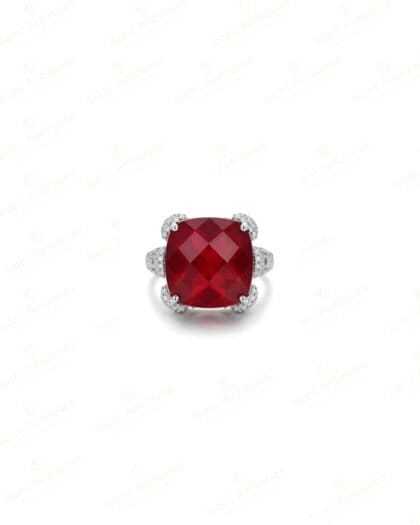 Bellamire Ruby Halo Ring