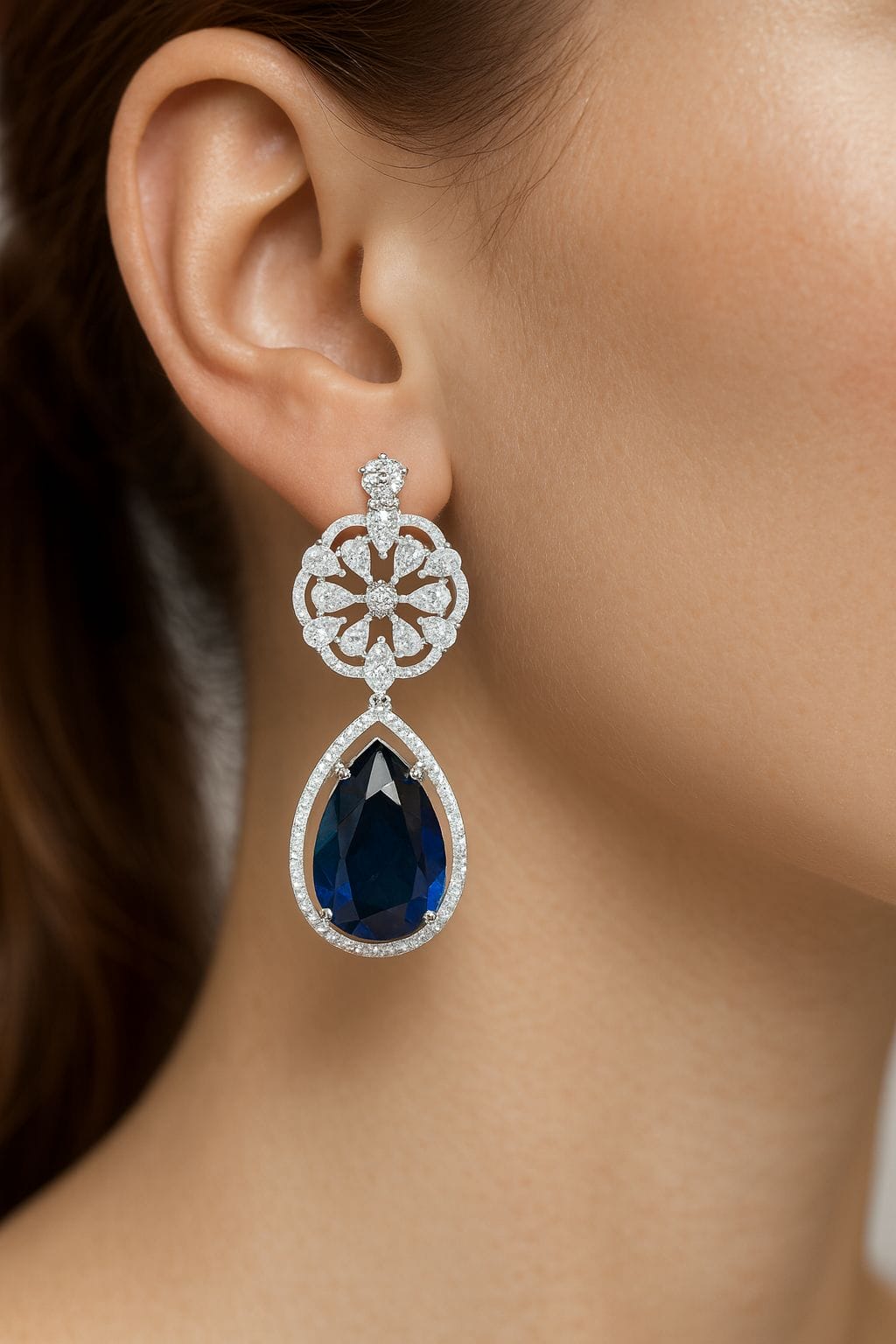 Midnight Sapphire Bloom Necklace - Image 4