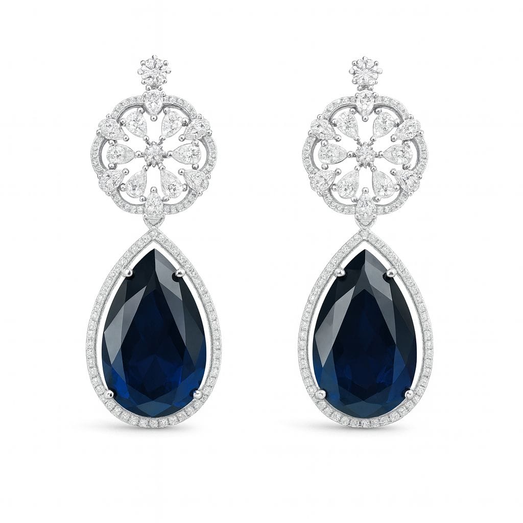 Midnight Sapphire Bloom Necklace - Image 2