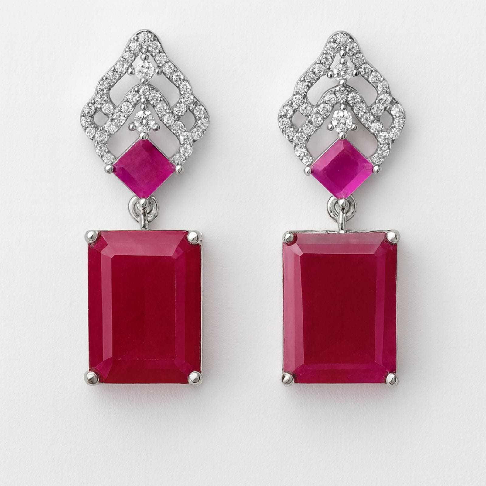 Regal Ruby Prism Necklace - Image 2