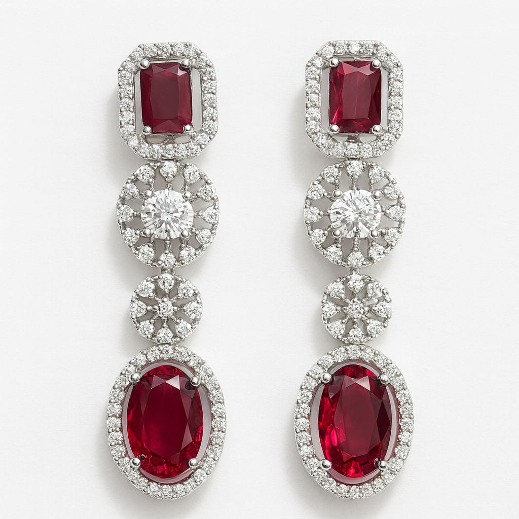 Ruby Halo Necklace - Image 2