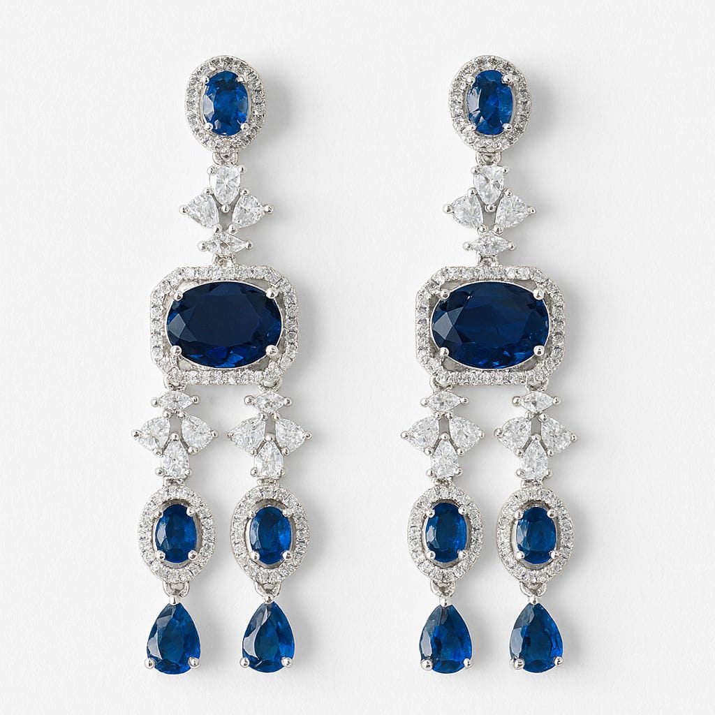 Princess Blue Sapphire Necklace – Double Layer - Image 2