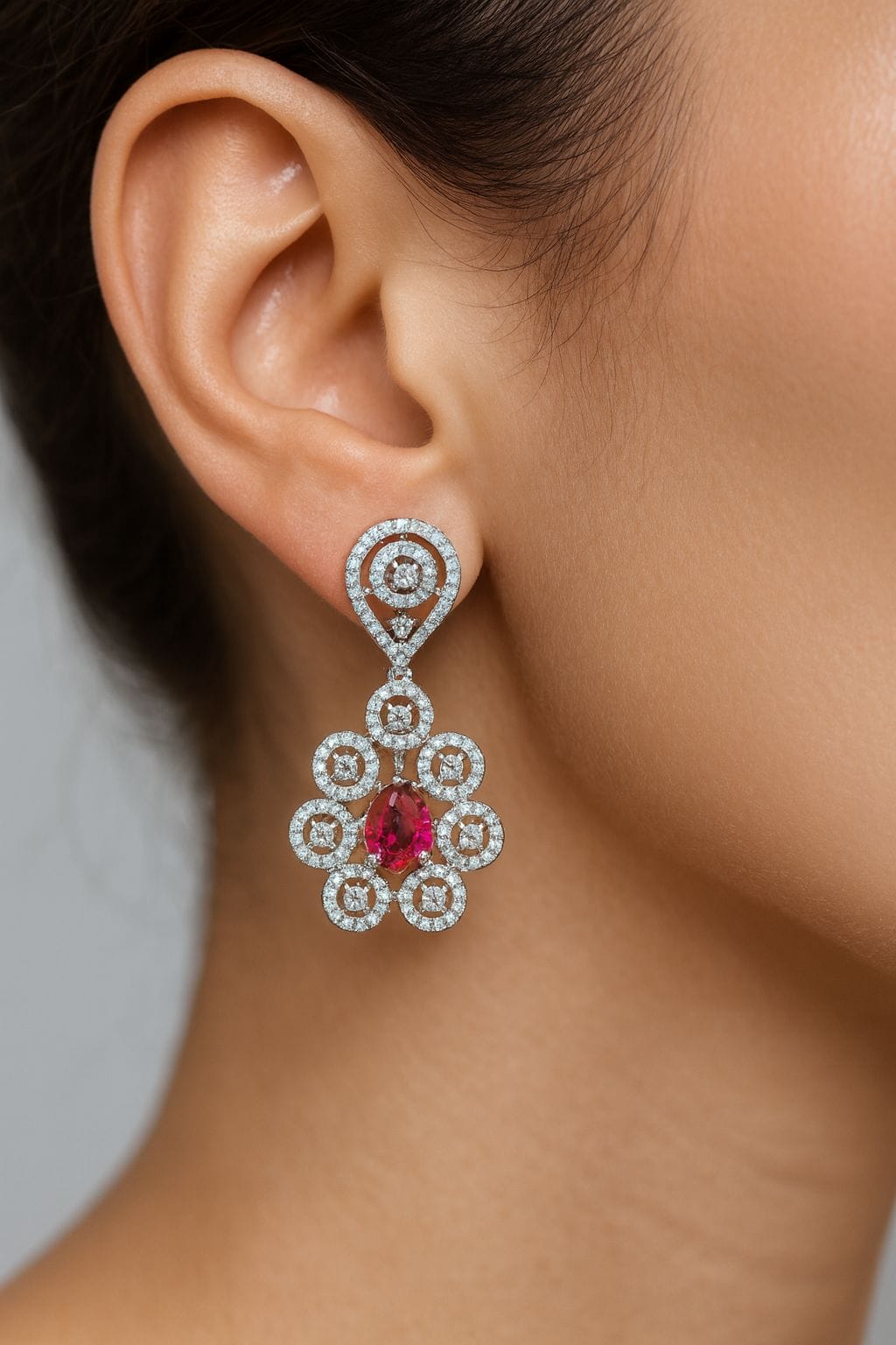 Ruby Royale Teardrop Necklace - Image 5