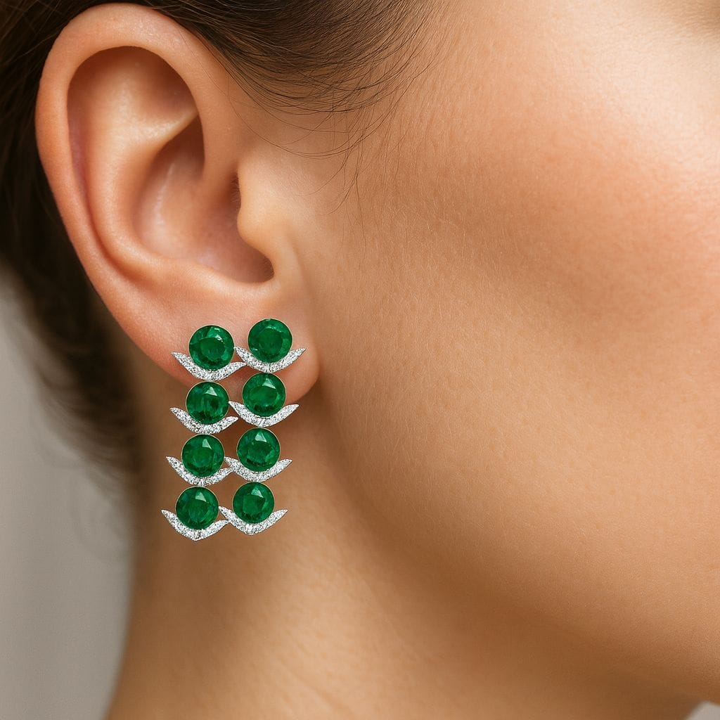 Emerald Majesty Cascade Necklace - Image 3