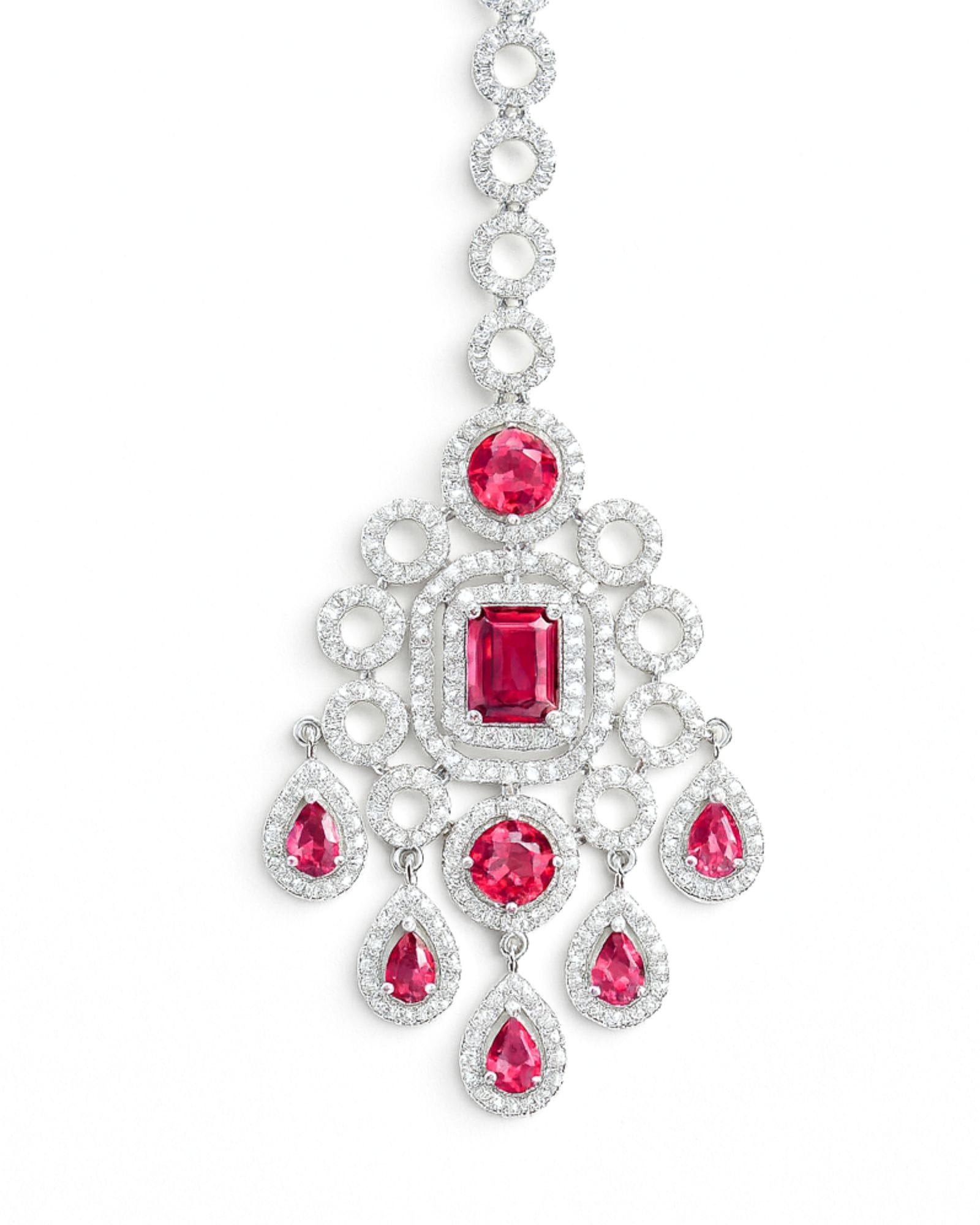 Maharani Ruby Cascade Necklace - Image 3