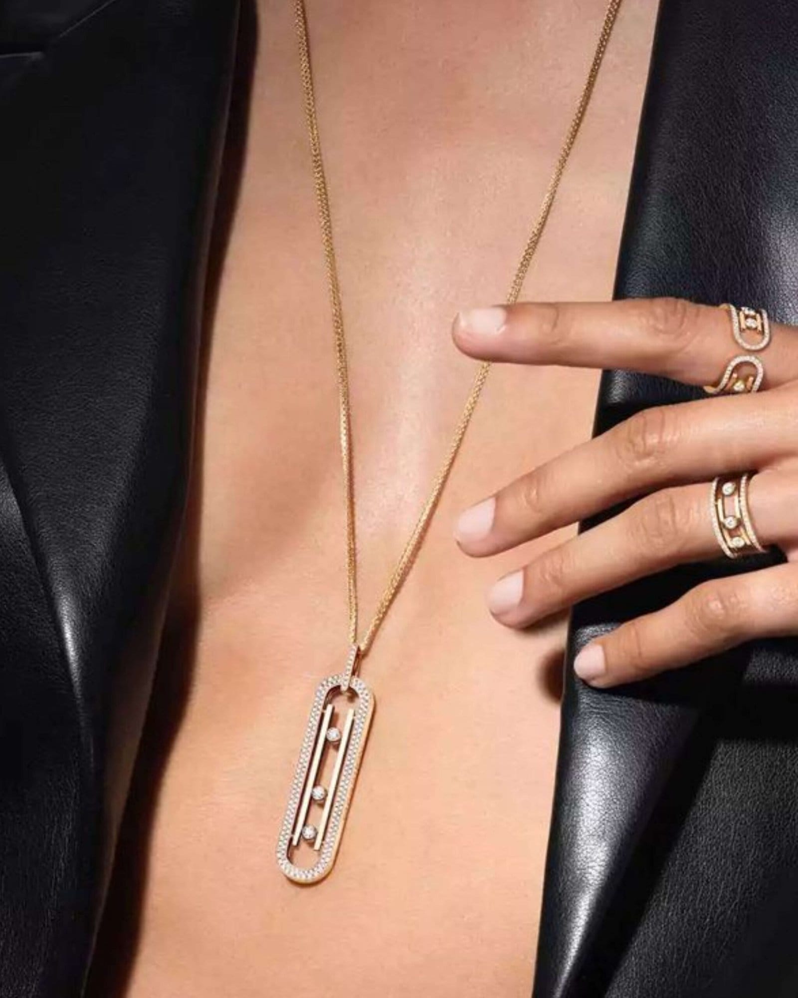 Messika Move Gold and Diamond Pavé Pendant - Image 2