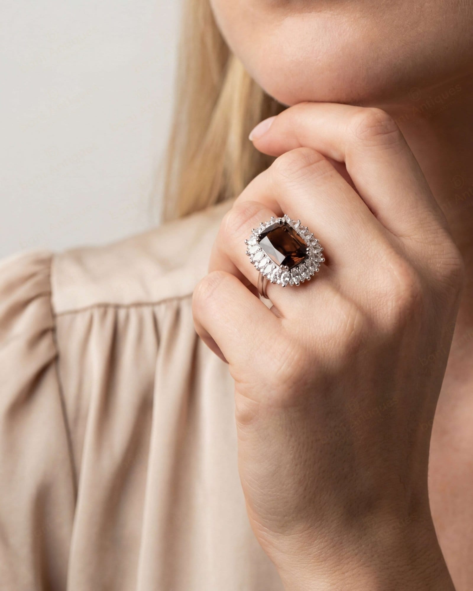 Chocolate American Diamond Ring