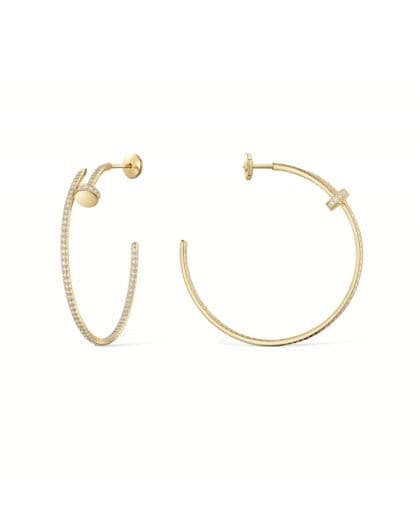 Juste un Clou hoop earrings, large model, paved