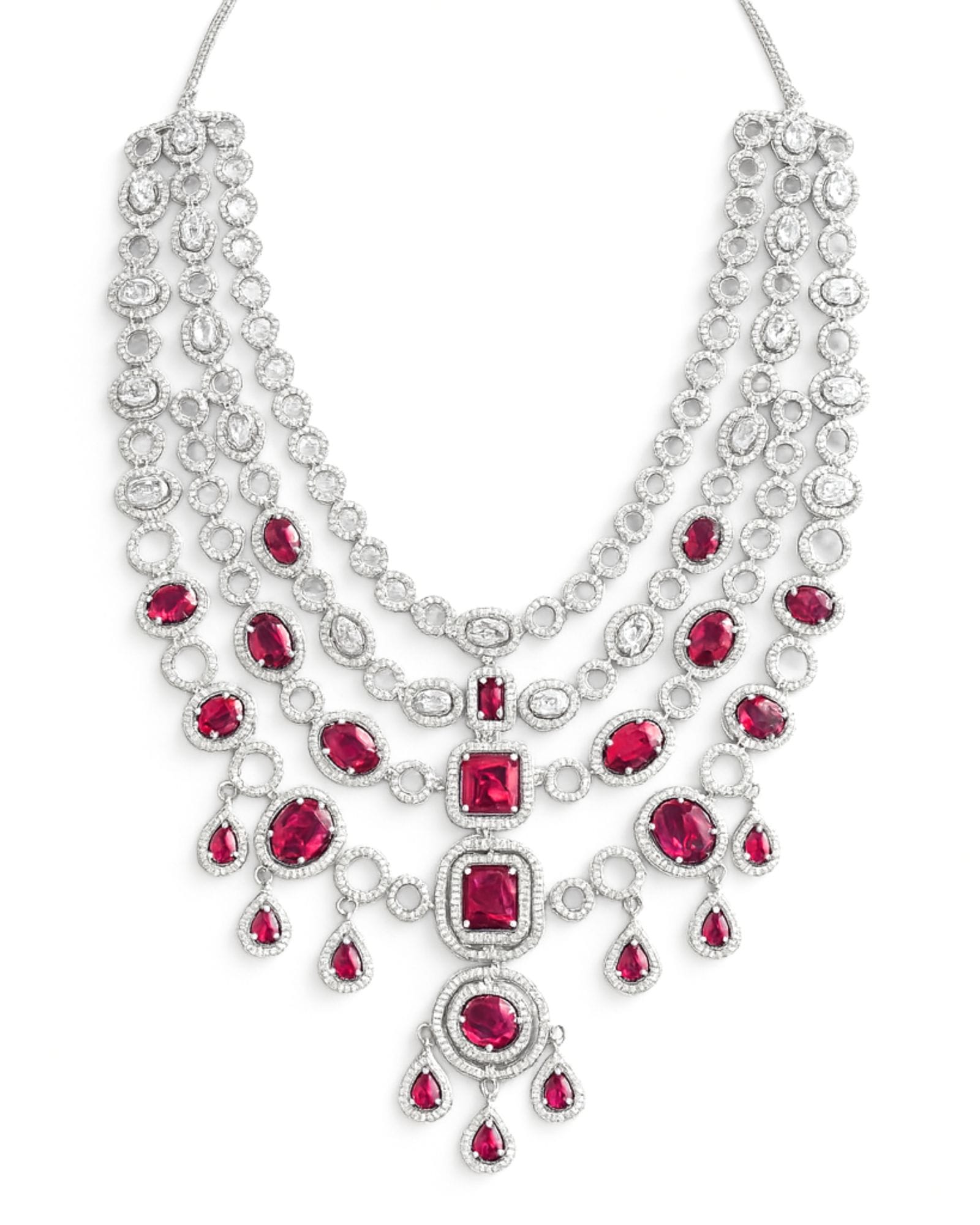 Maharani Ruby Cascade Necklace