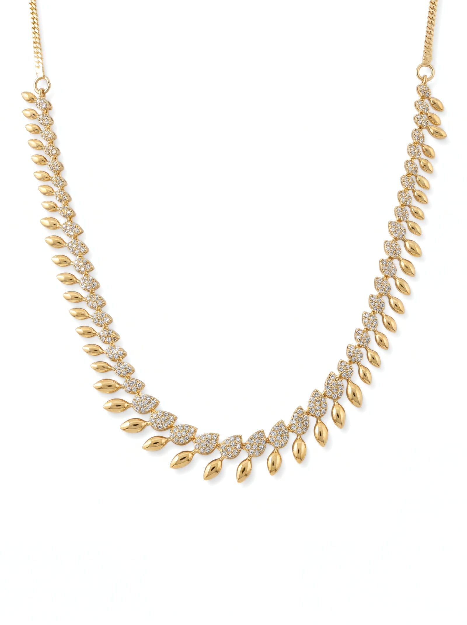 Golden Bud Pavé Necklace