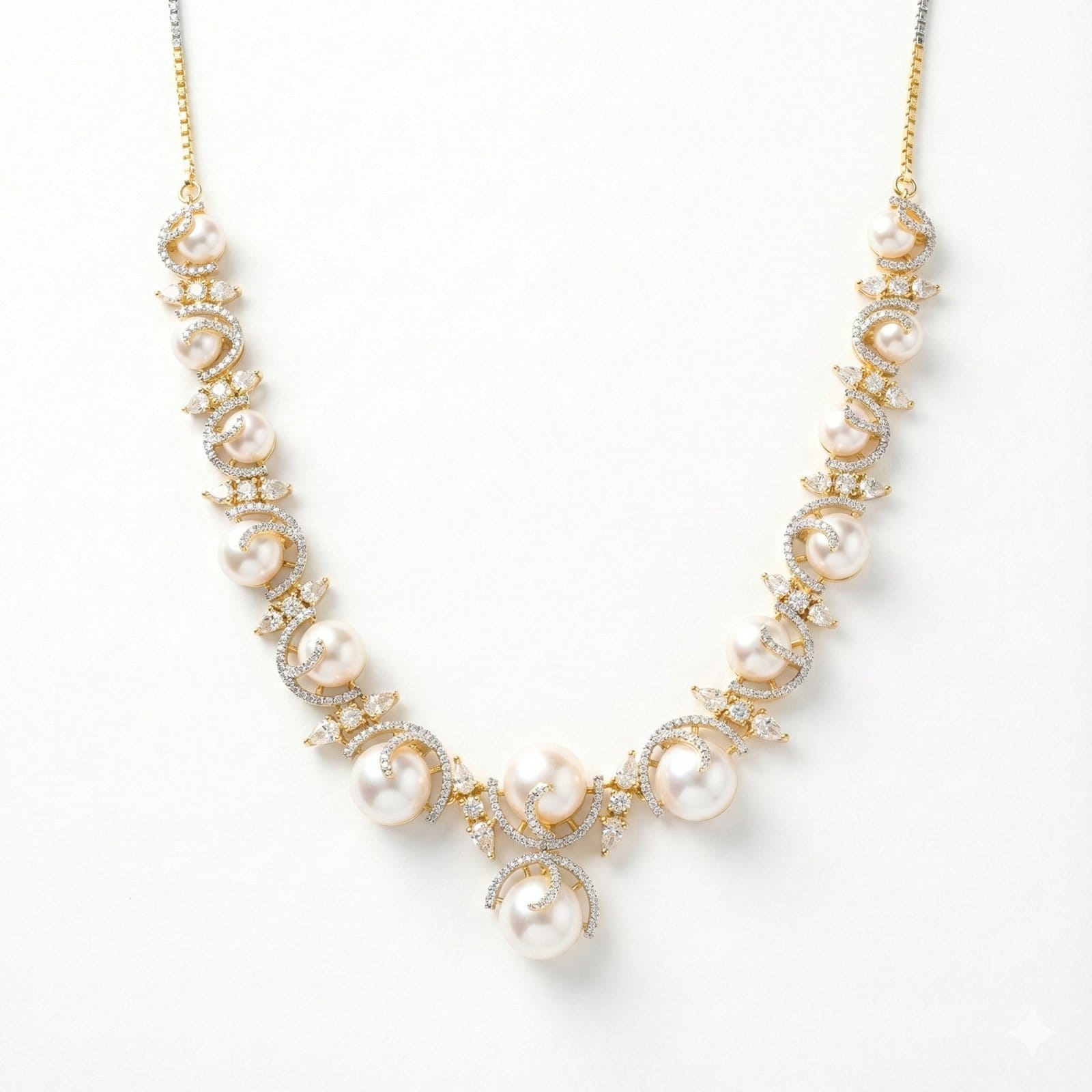 Eternal Pearl Swirl Necklace