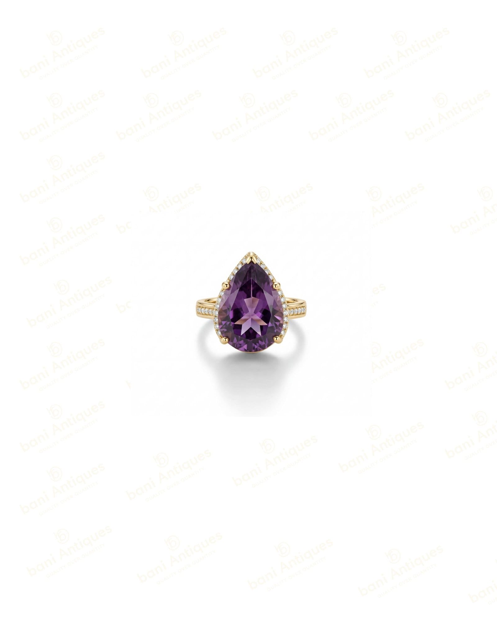 Pear-Shaped Amethyst Ring