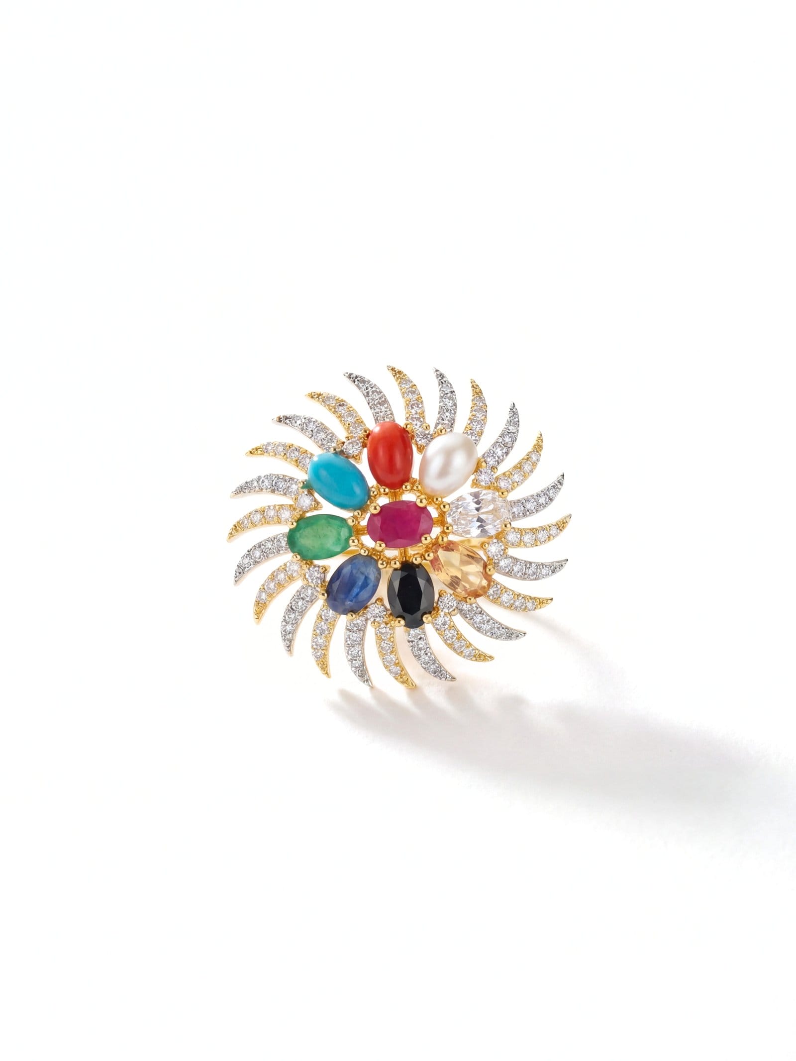 Solar Flare Navaratna Necklace