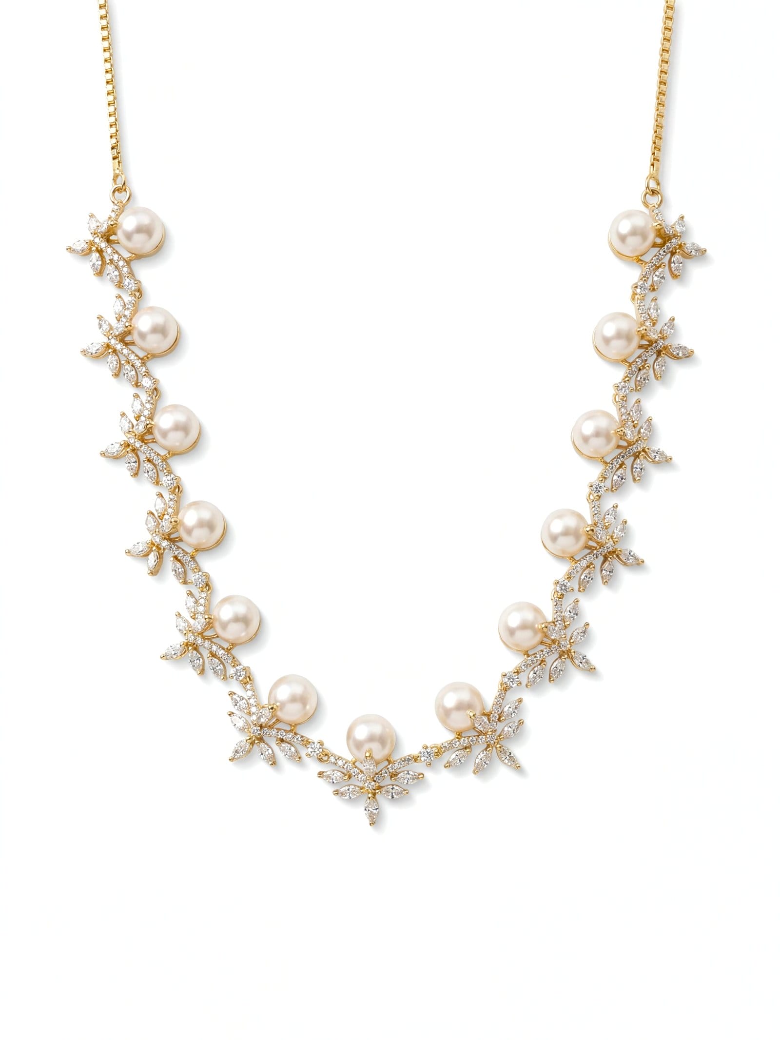 Pearl Blossom Vine Necklace
