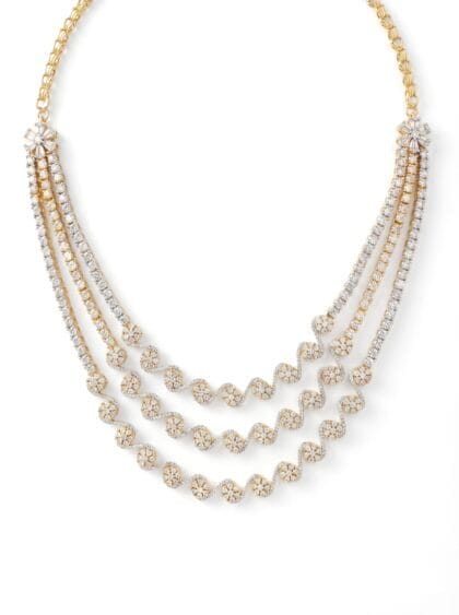 Radiant Swirl Cascade Necklace