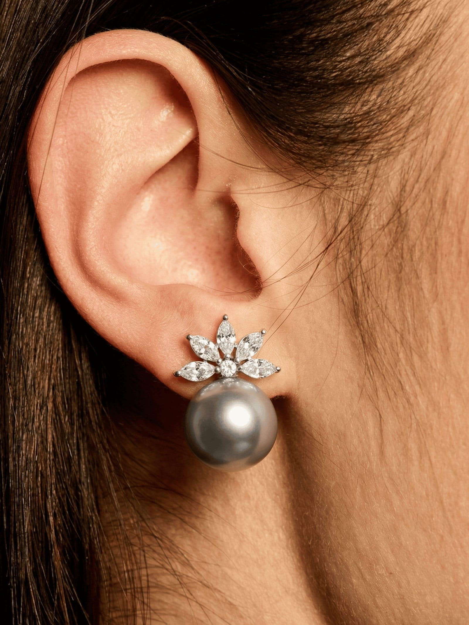 Pearl Blossom Stud Earrings - Image 4